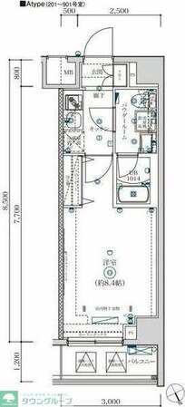 メディフィス千住大橋駅前の物件間取画像